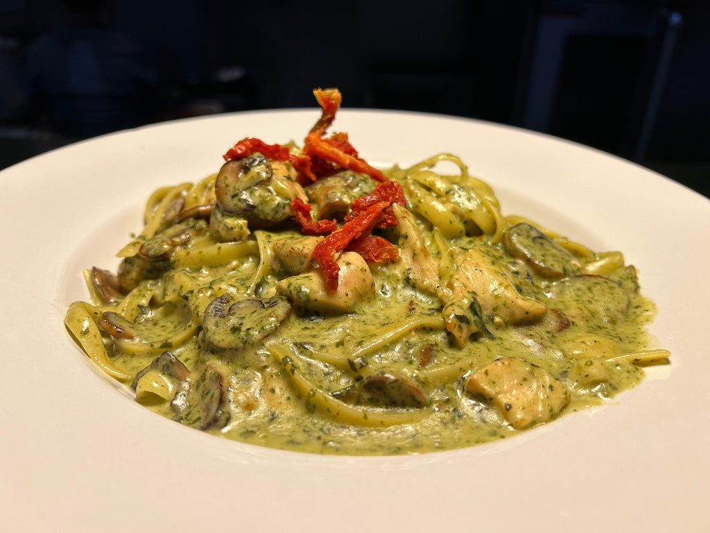 Fettuccine Genovese - Vincenzo's Kitchen